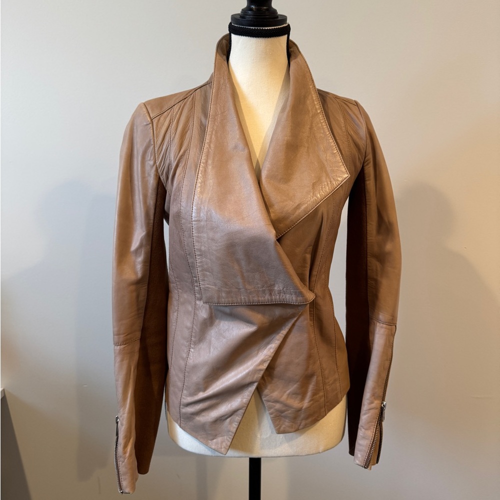 Tan Leather Jacket, TROUVÉ XS